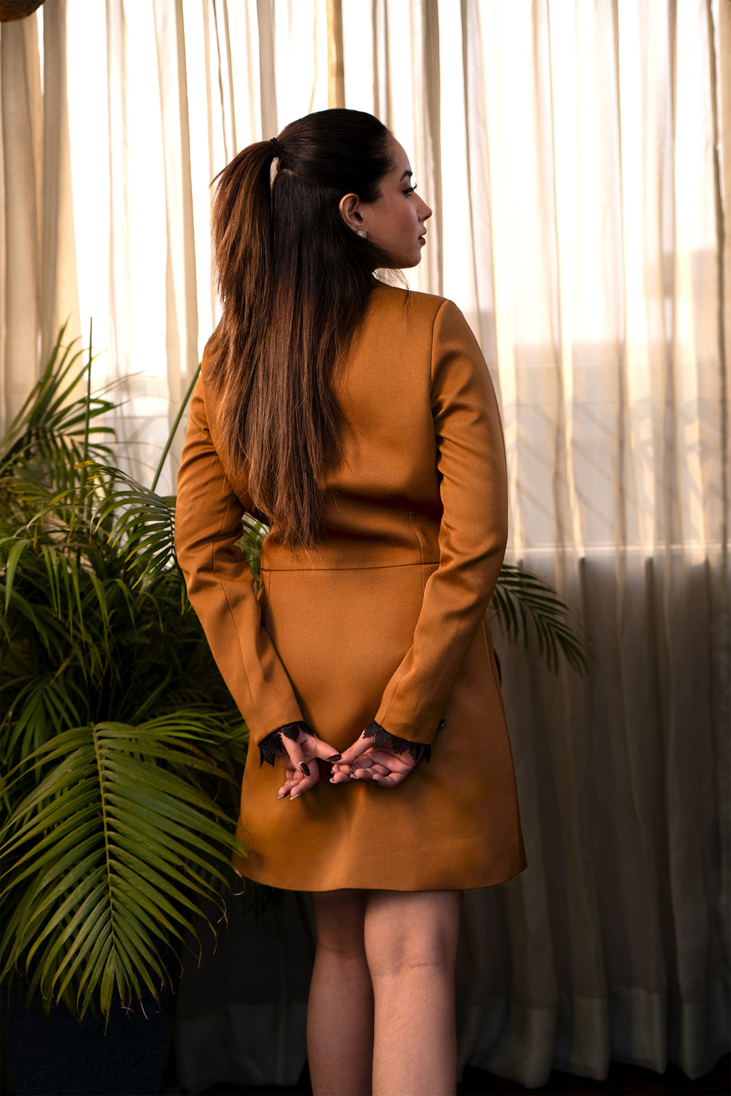 Amber Luxe Tailored Coat Dress