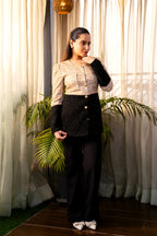 Black Beige Tweed Co-ord Set