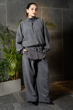 Grey Fleece Knit Co-ord Set