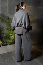 Grey Fleece Knit Co-ord Set