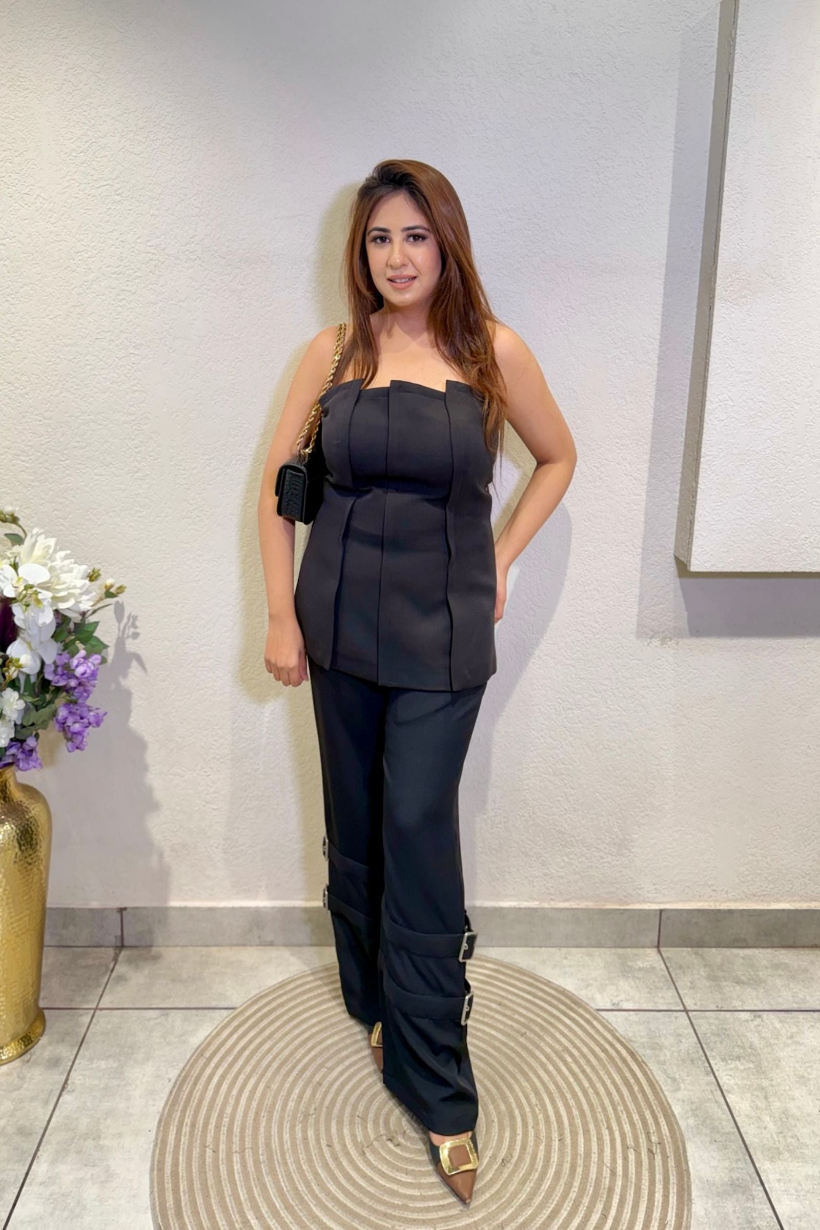 Black Tube Corset Co-ord Set