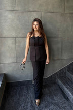 Black Tube Corset Co-ord Set