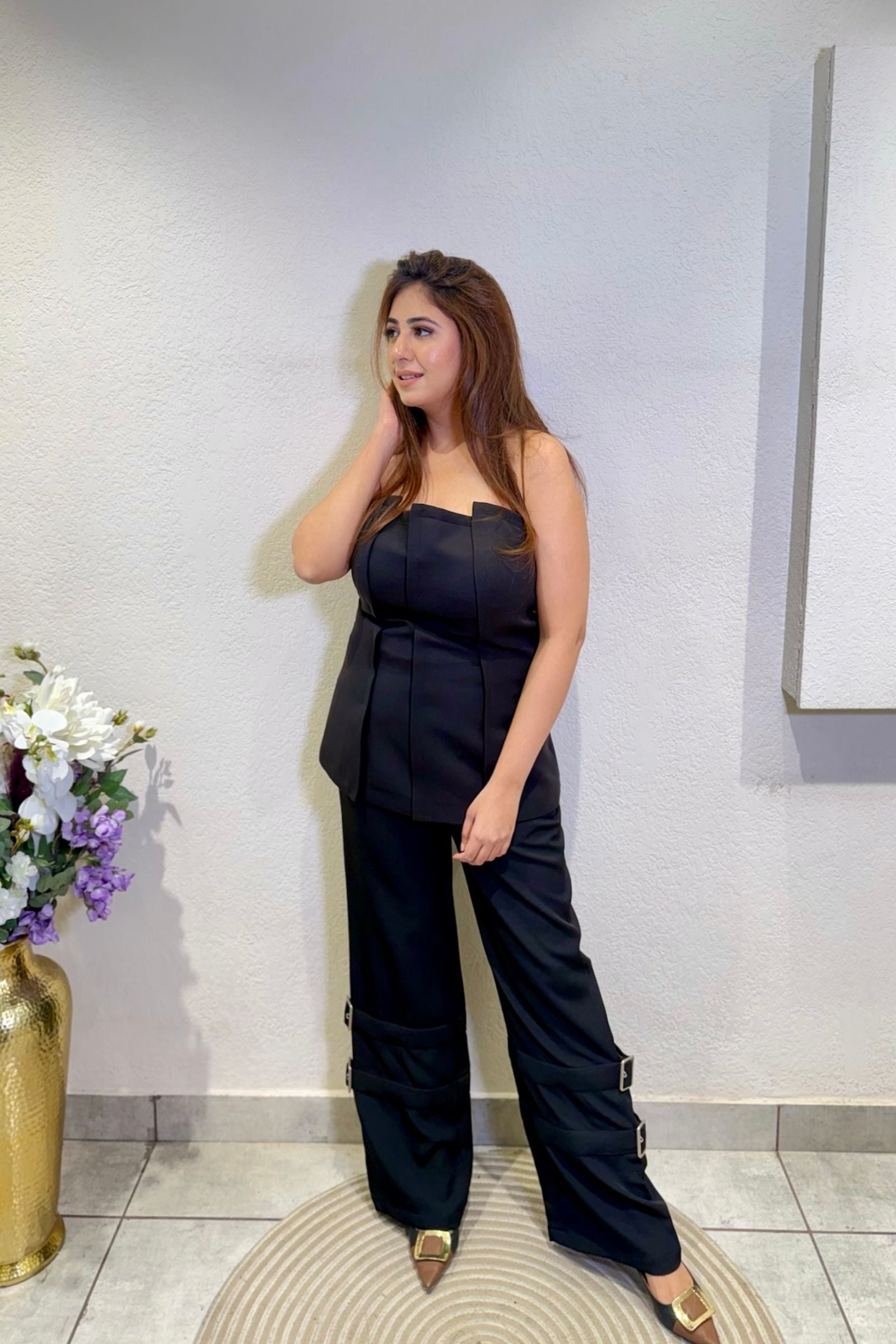 Black Tube Corset Co-ord Set