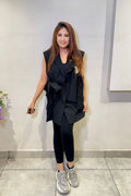 Black Bow Blazer Vest