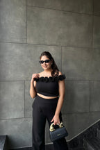 Black Bloom Co-ord Set