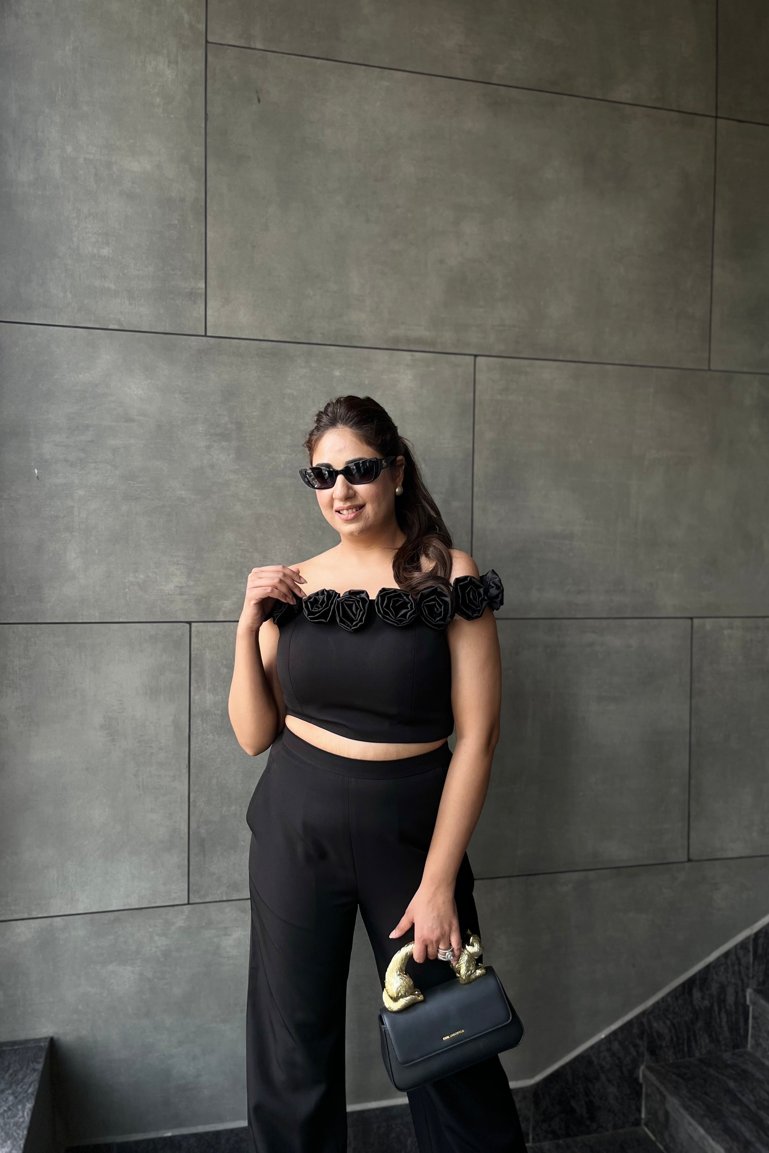 Black Bloom Co-ord Set