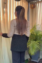 Black Beige Tweed Co-ord Set